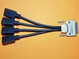 VHDCI to 4x Quad HDMI Monitor Split Breakout Cable Dell AMD 